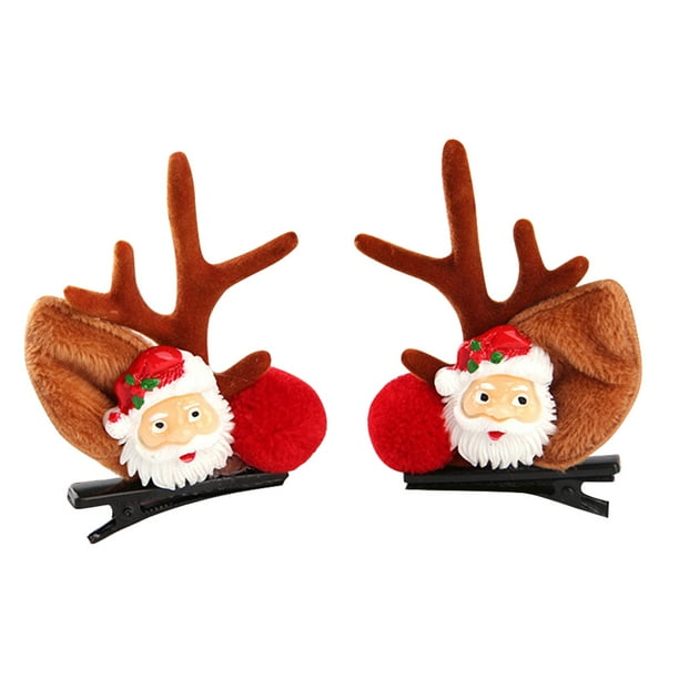 Delicate Hair Clips Santa Hat Elk Christmas Horns Hairpin Party Hair Accessories Delicate Hair Clips Santa Hat Elk Christmas Horns Hairpin Party Hair Accessories